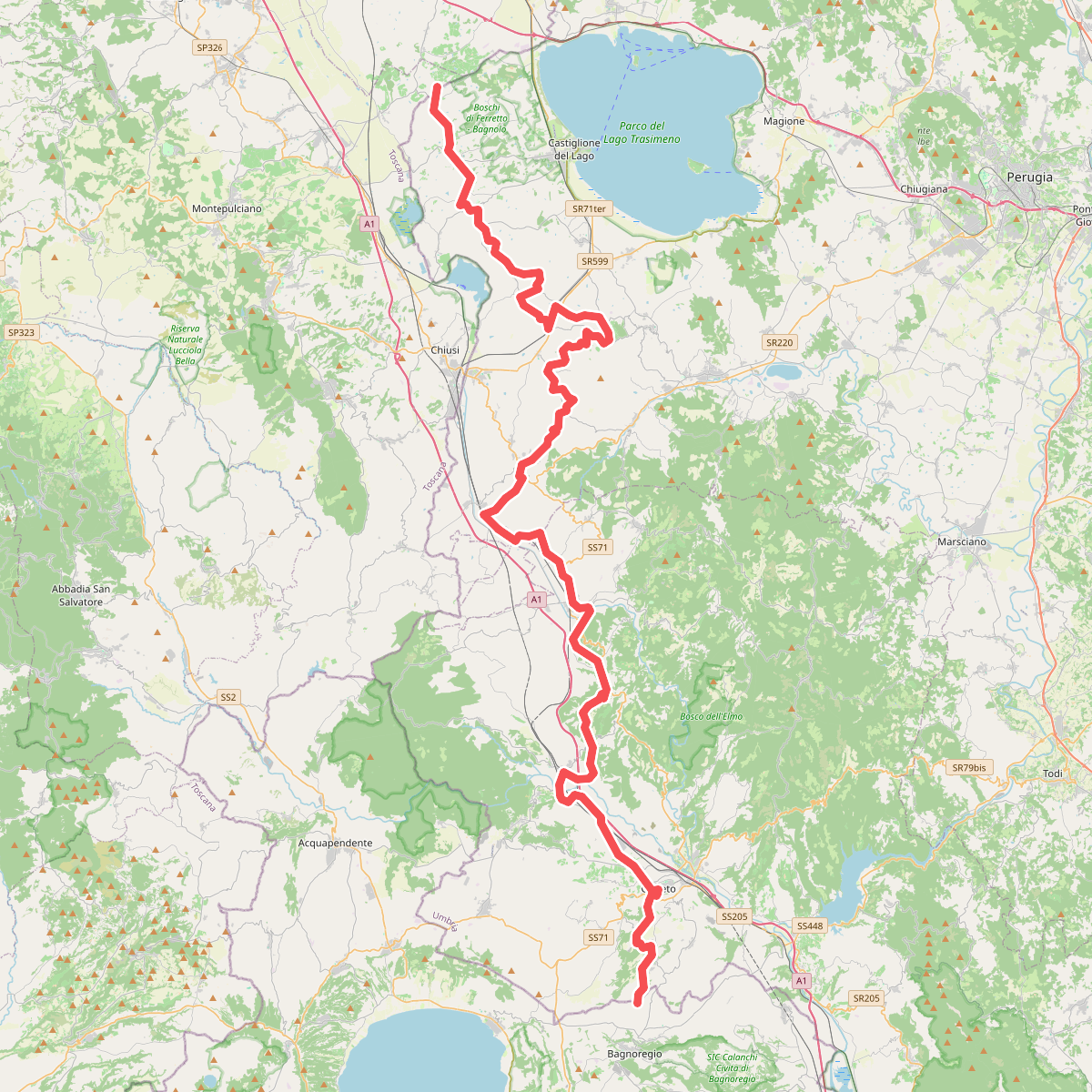Via Romea - Tratto Umbria