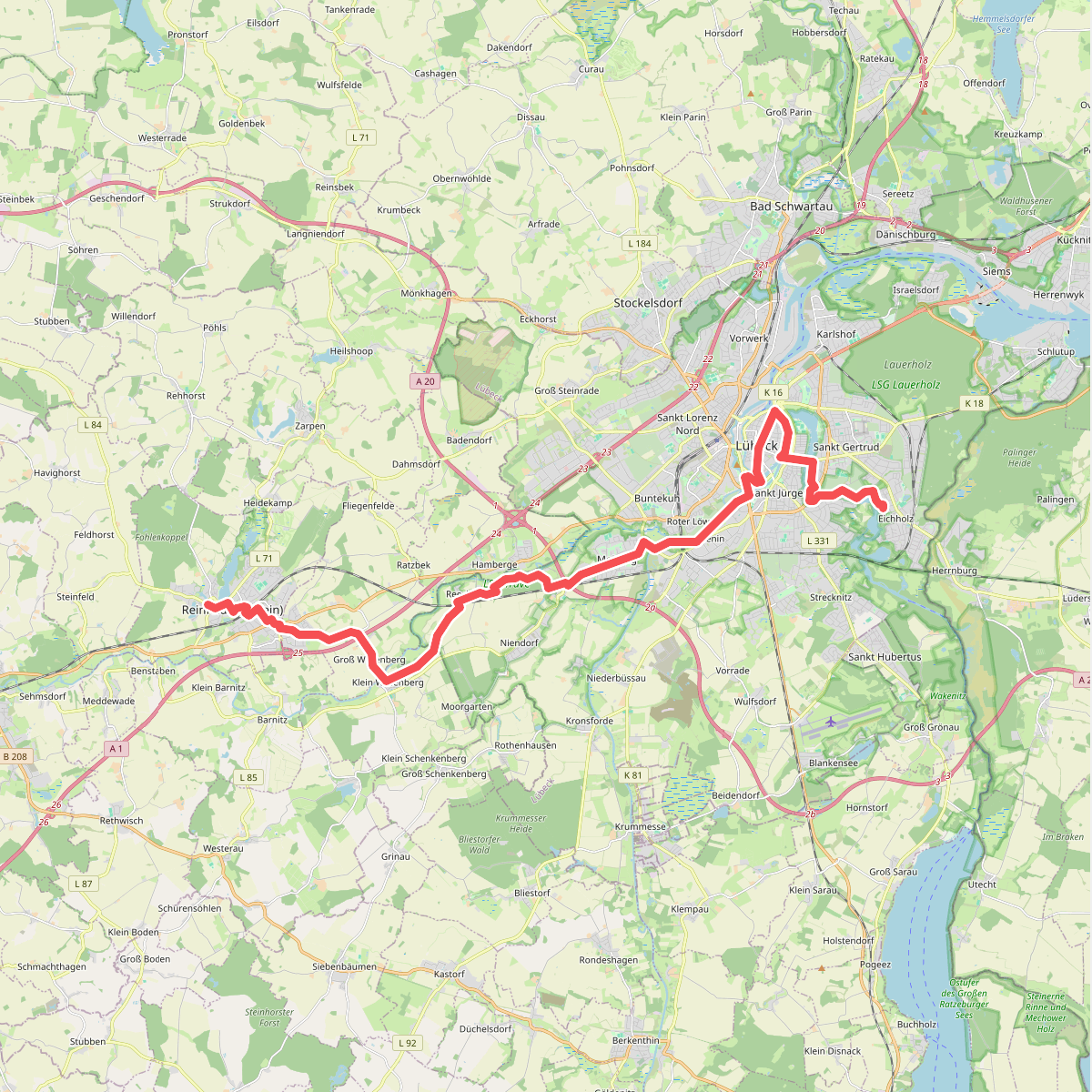 Jakobsweg via Baltica, Schleswig-Holstein Ost