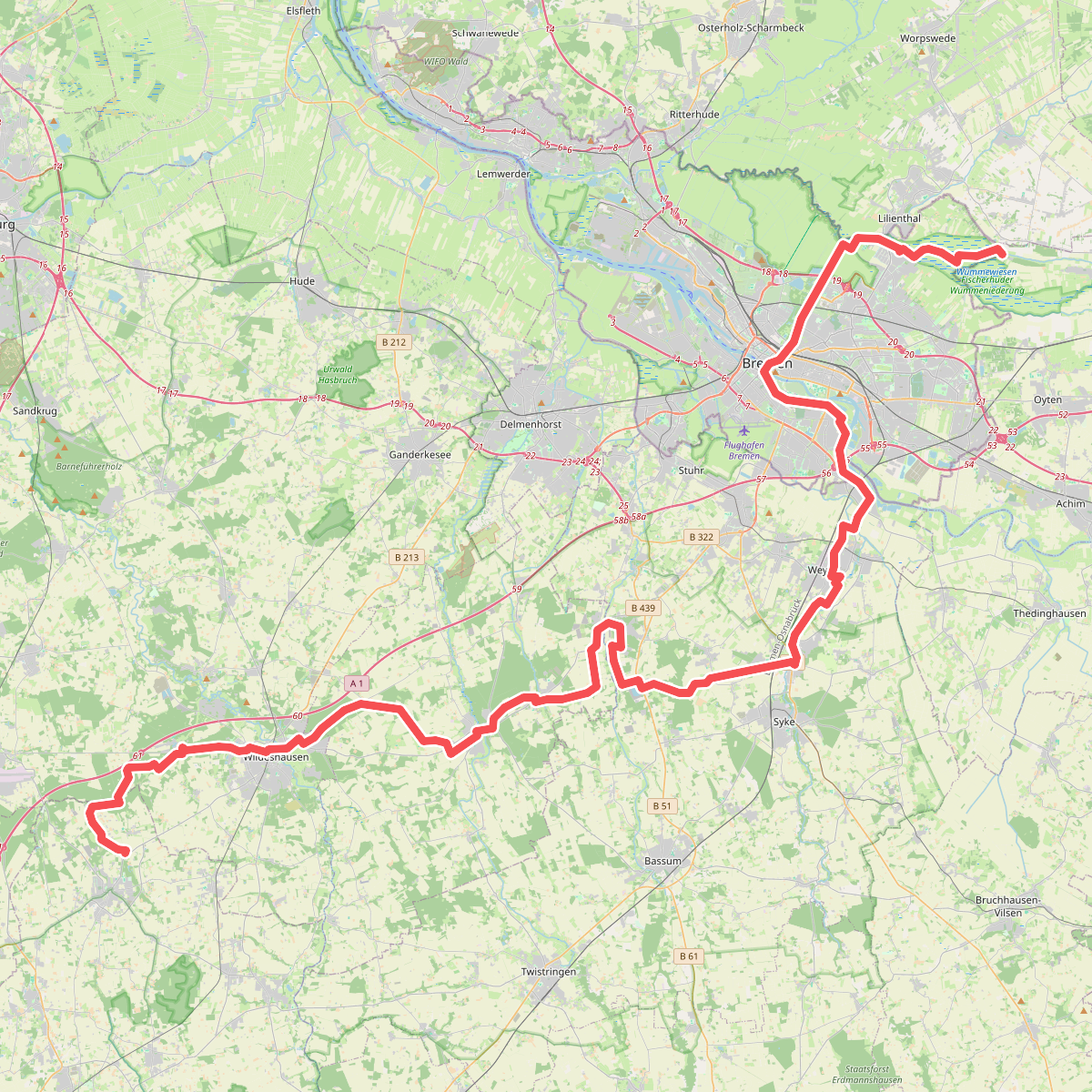 Jakobsweg via Baltica, Niedersachsen (Mitte)