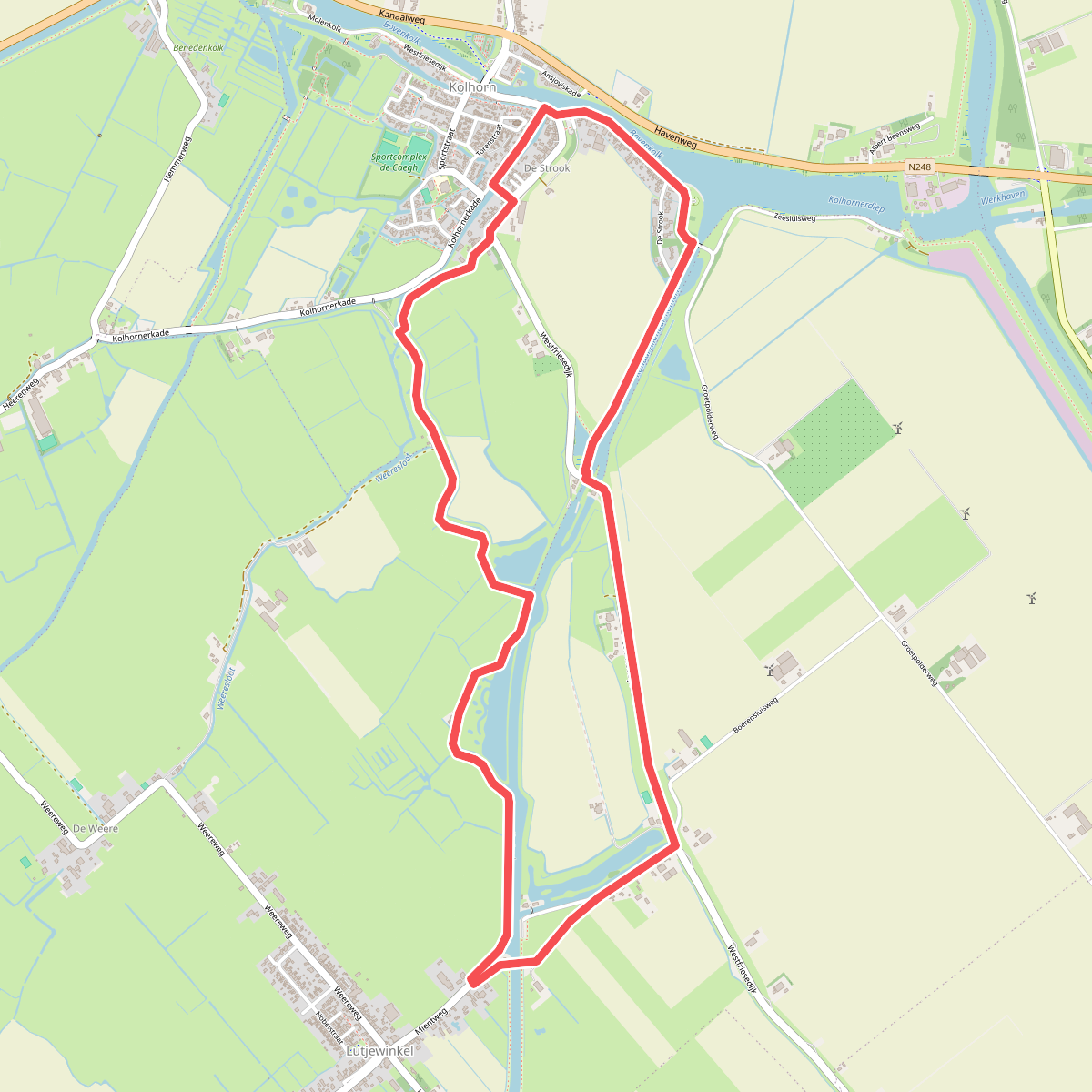 Kromme Gouwroute (paars)