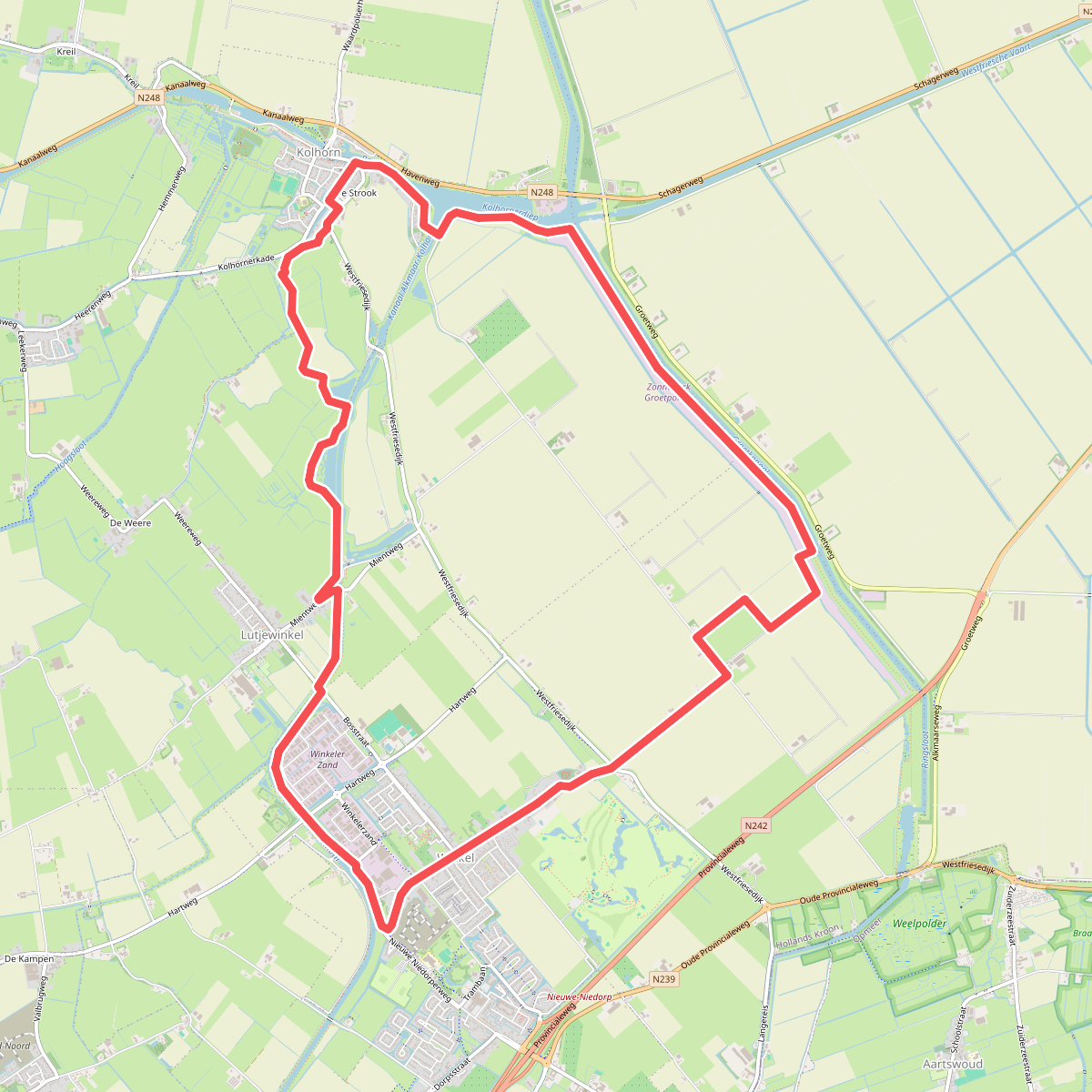 Groetpolderroute (oranje)