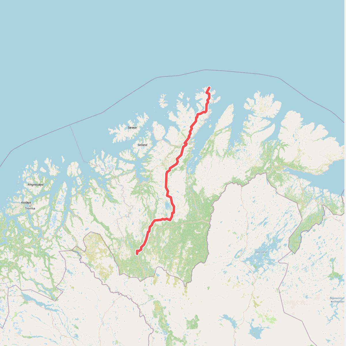European Long distance path E1 - Norway, Finnmark