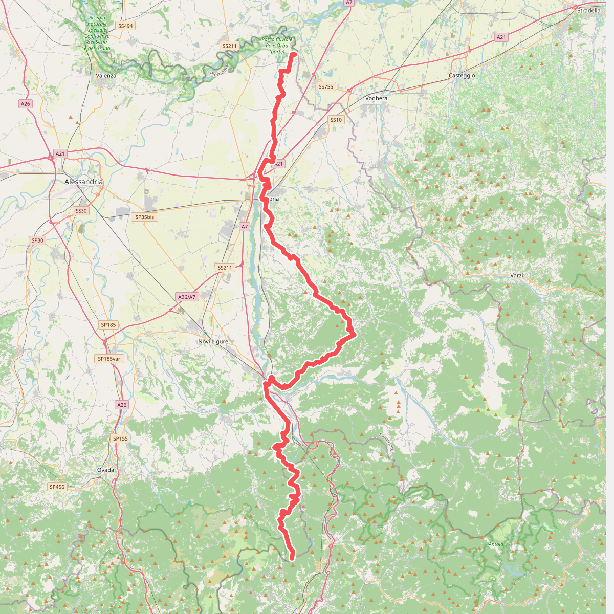 European Long distance path E1 - part Italy - Piedmont