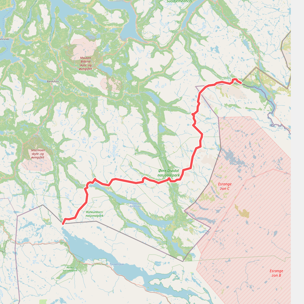 European Long distance path E1, Norway, Troms (south)