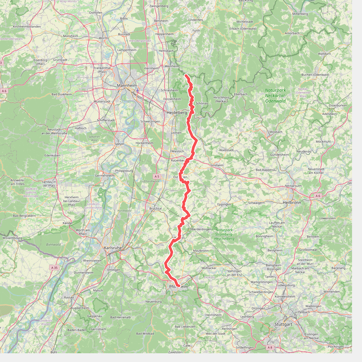 European Long distance path E1 - part Germany, Baden-Wuerttemberg (region Forest of Odes south)
