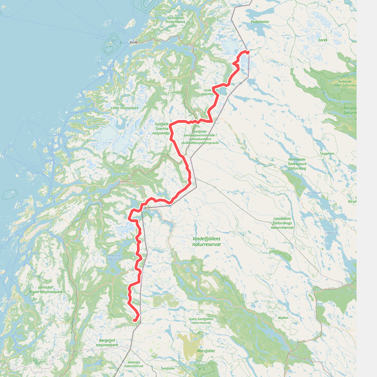 European Long distance path E1 - Norway, Nordland (south)