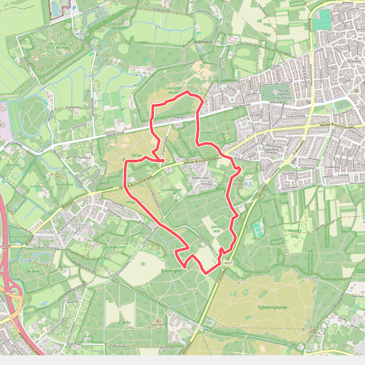 Ericaroute (paars)