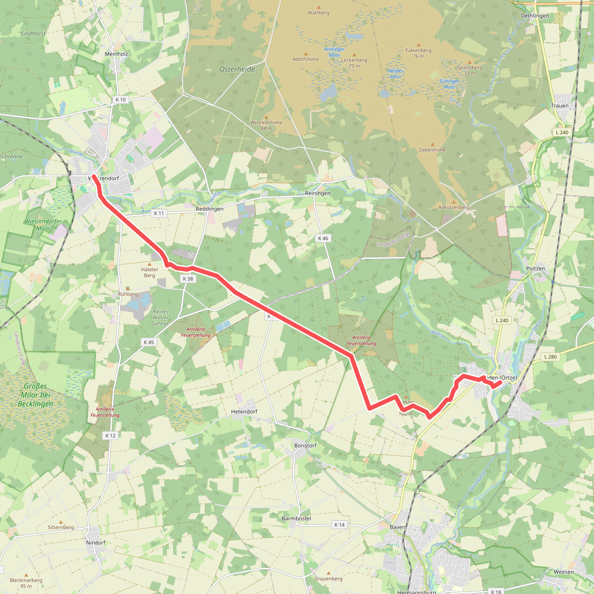 Heidschnuckenweg Etappe 8: Wietzendorf - Müden (Örtze)
