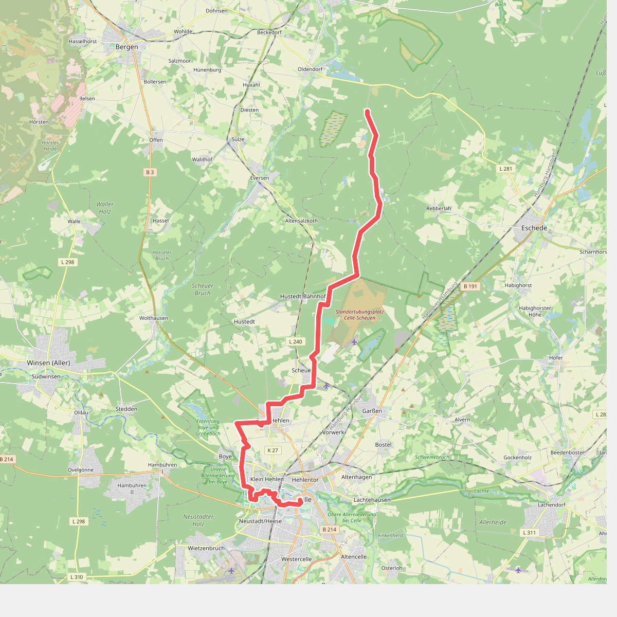 Heidschnuckenweg Etappe 13: Dehningshof - Residenzstadt Celle