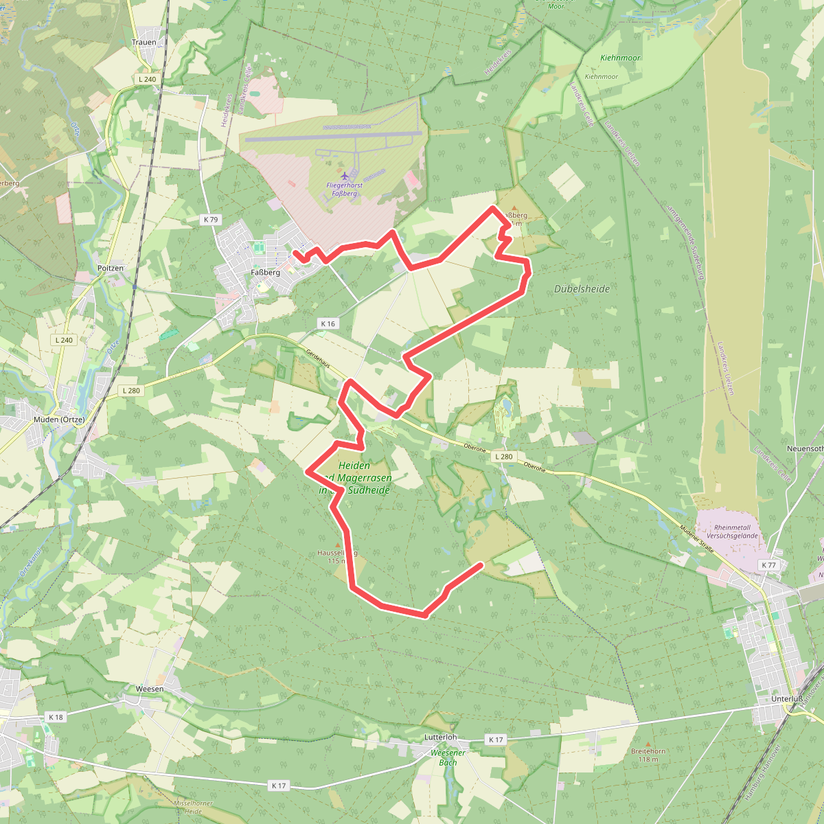 Heidschnuckenweg Etappe 10: Faßberg - Oberoher Heide