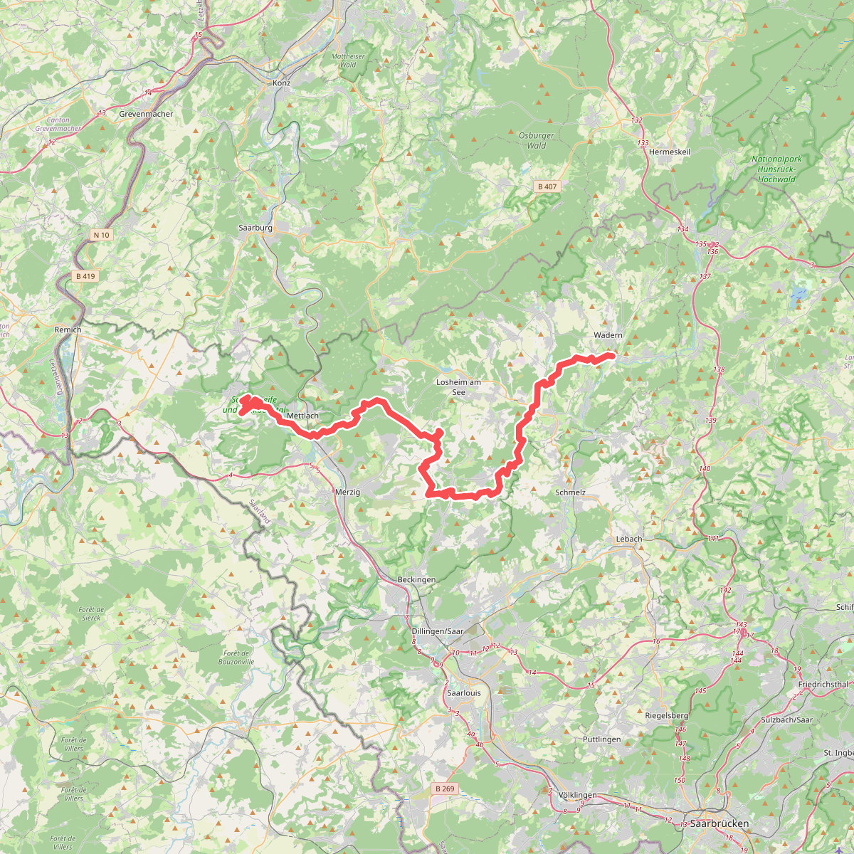Nord Süd Trail, Abschnitt Saarschleife - Dagstuhl