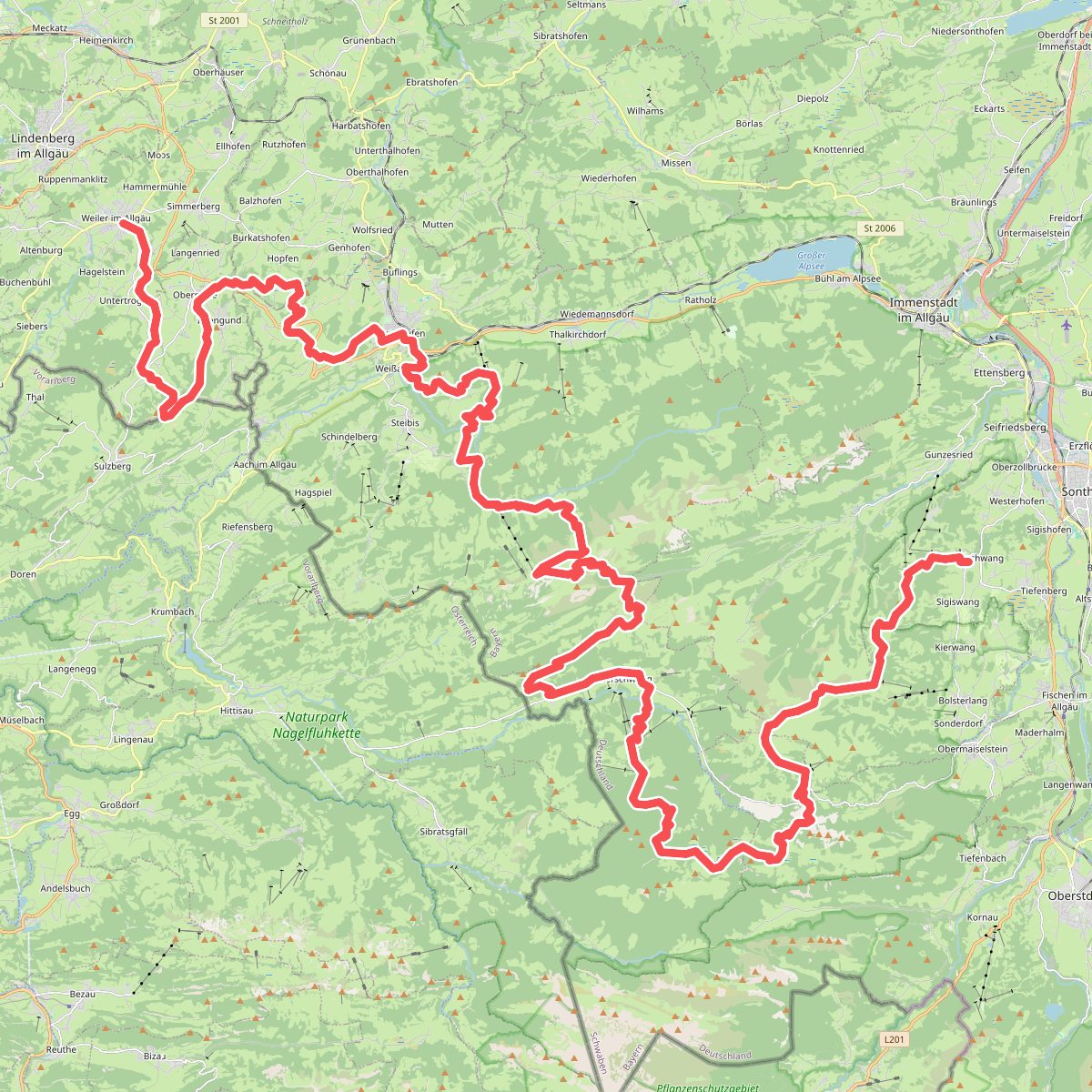 Nord Süd Trail, Abschnitt Weiler im Allgäu - Ofterschwang