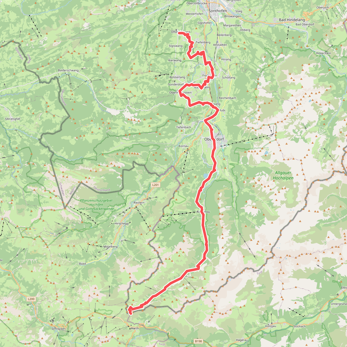 Nord Süd Trail, Abschnitt Ofterschwang - Haldenwanger Eck