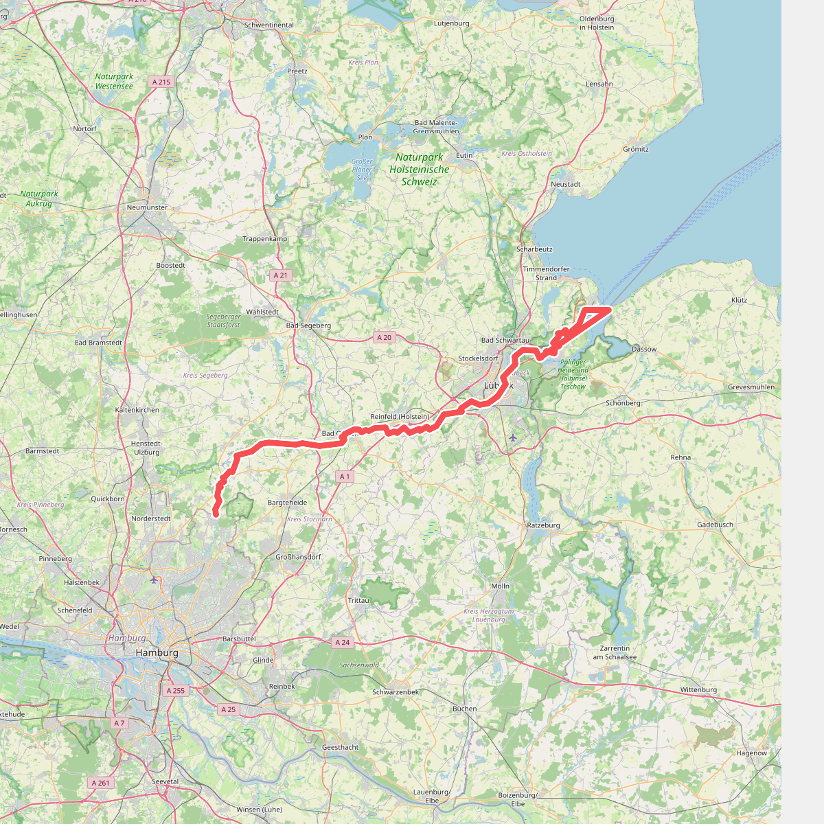 Hanseatenweg - Abschnitt Schleswig-Holstein