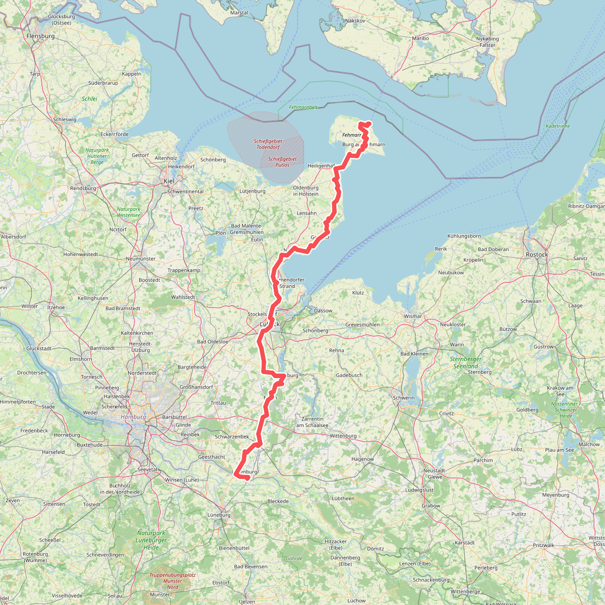 Jakobsweg Via Scandinavica, Schleswig-Holstein