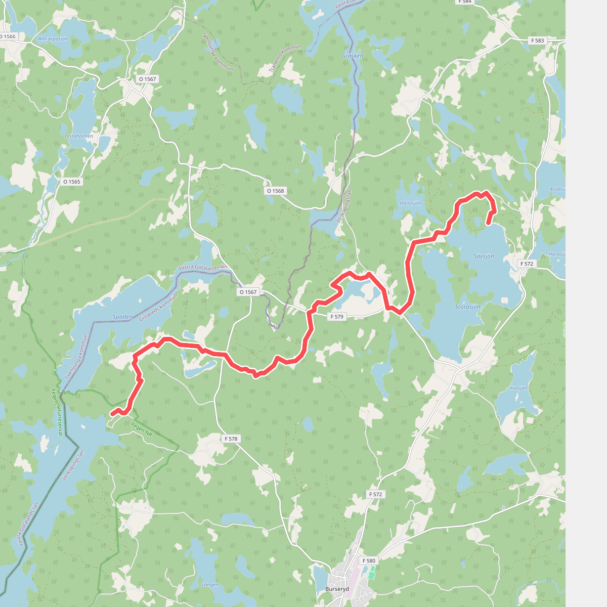 Gislavedsleden Boberg - Leabo sand