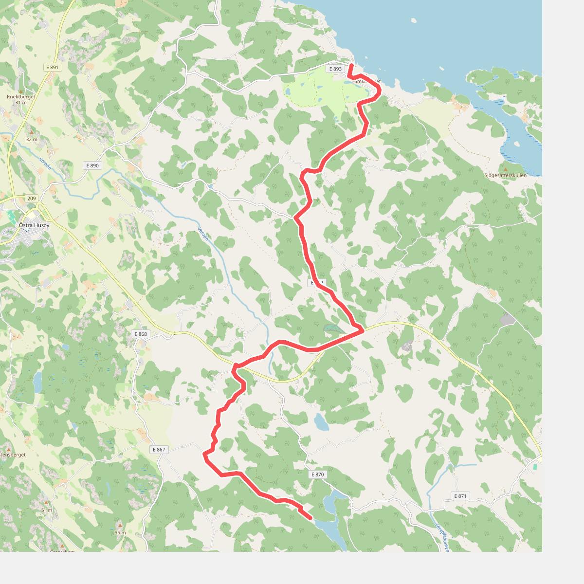 Östgötaleden: Mauritsberg-Dalmyrasjön