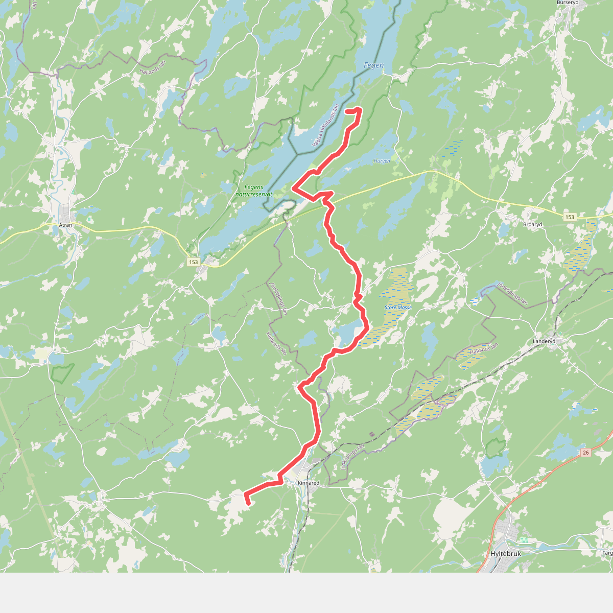 Gislavedsleden Kollabo - Grävlingabackarna