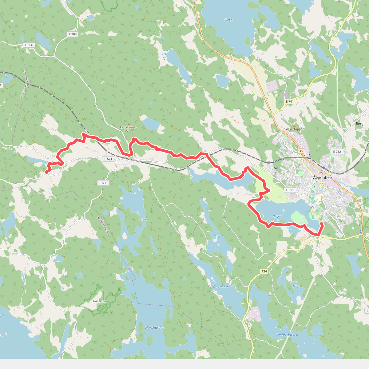 Östgötaleden: Månebo-Åtvidaberg