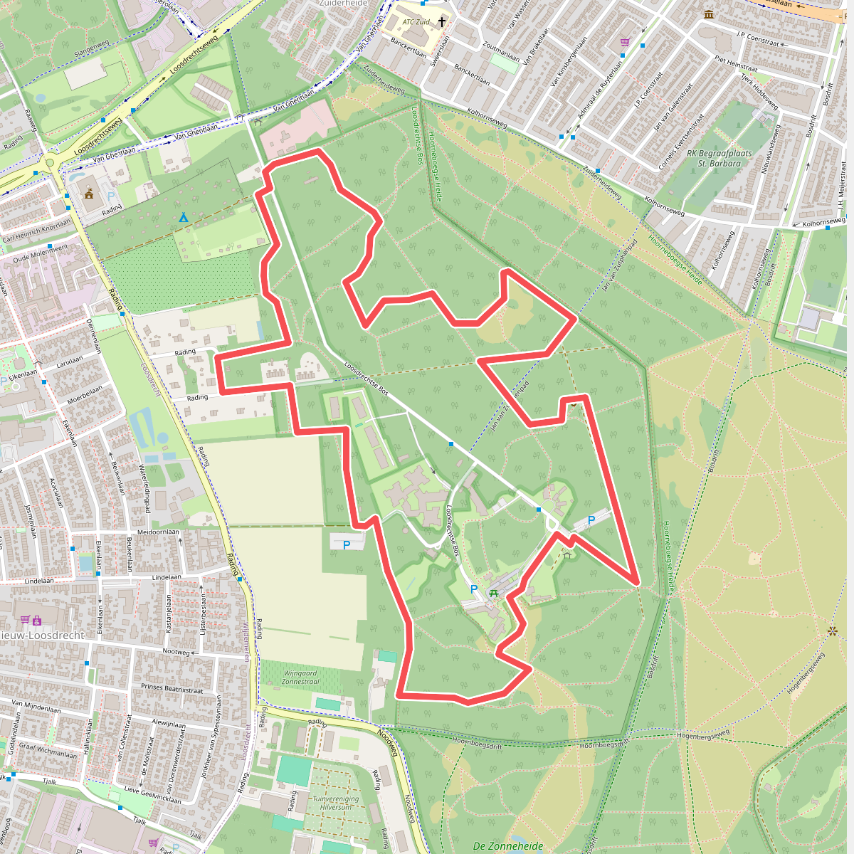Zonnestraalroute (oranje)