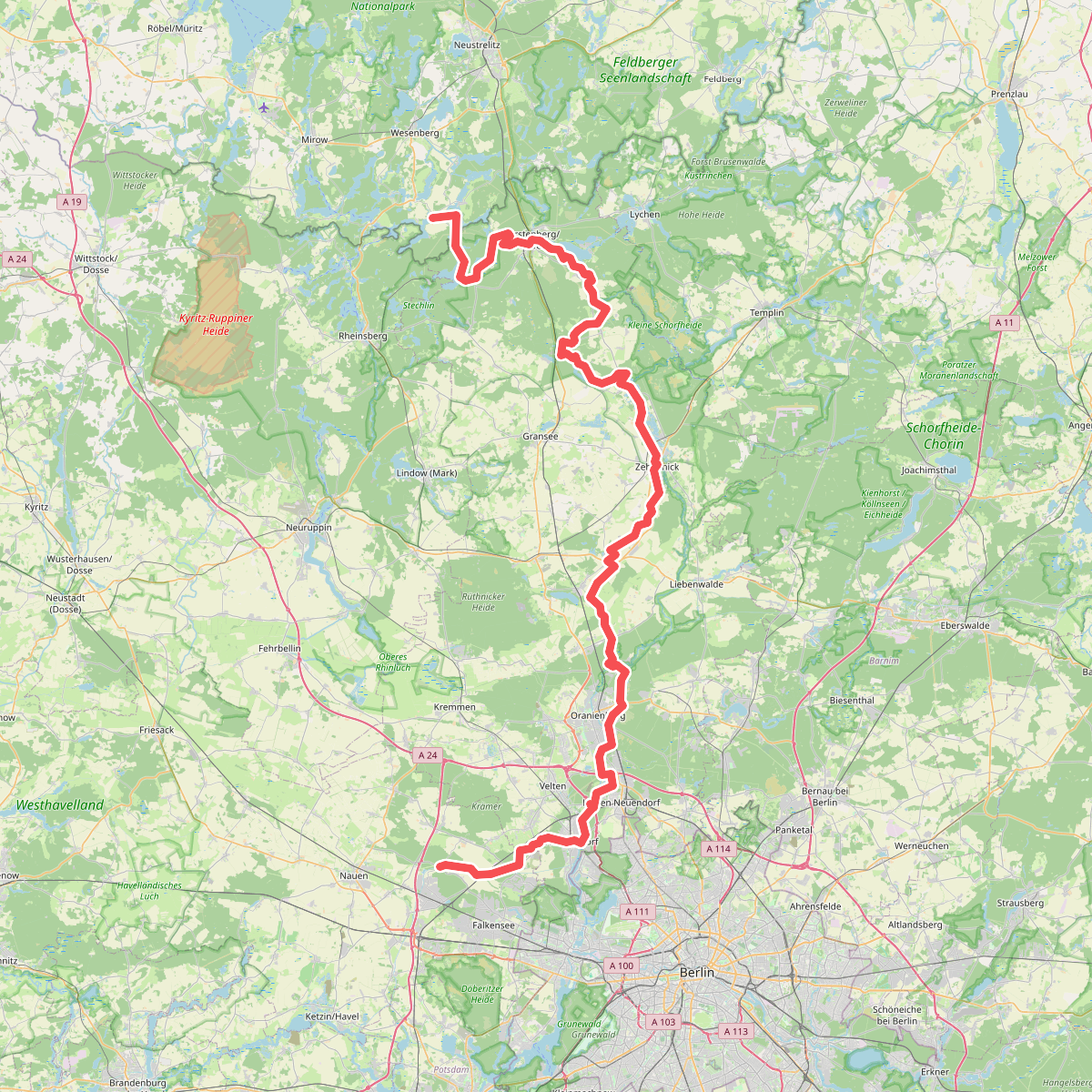 European hiking path E10, Germany, Alternative