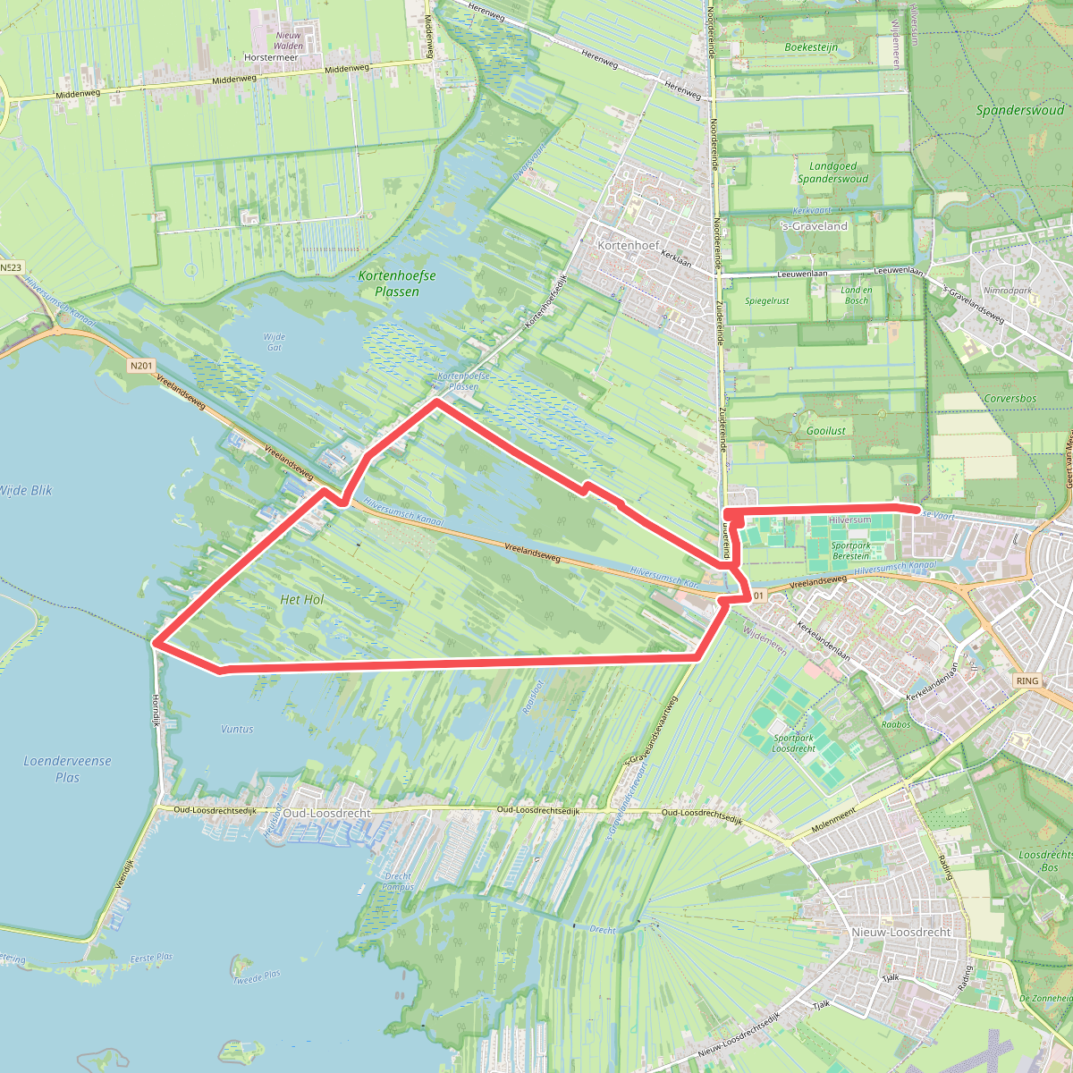 Kortenhoefroute (groen)