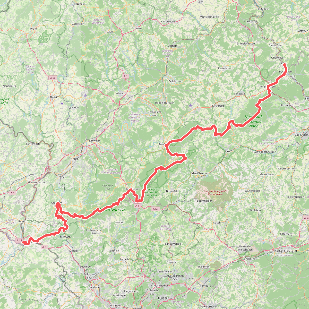 European long distance path E3 - part Saarland, Rheinland-Pfalz