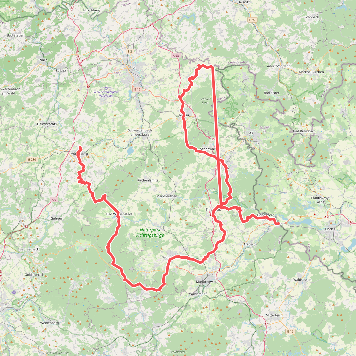 Europäischer Fernwanderweg E3, Bayern (Gebiet FGV)