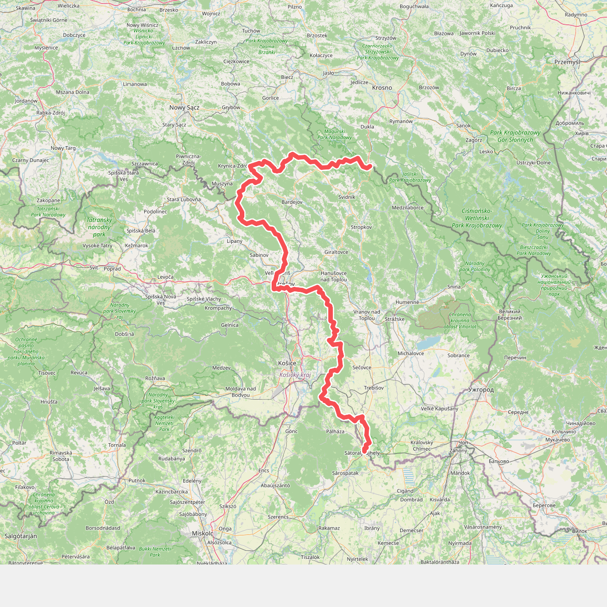 European long distance path E3 - part Slovakia (east)