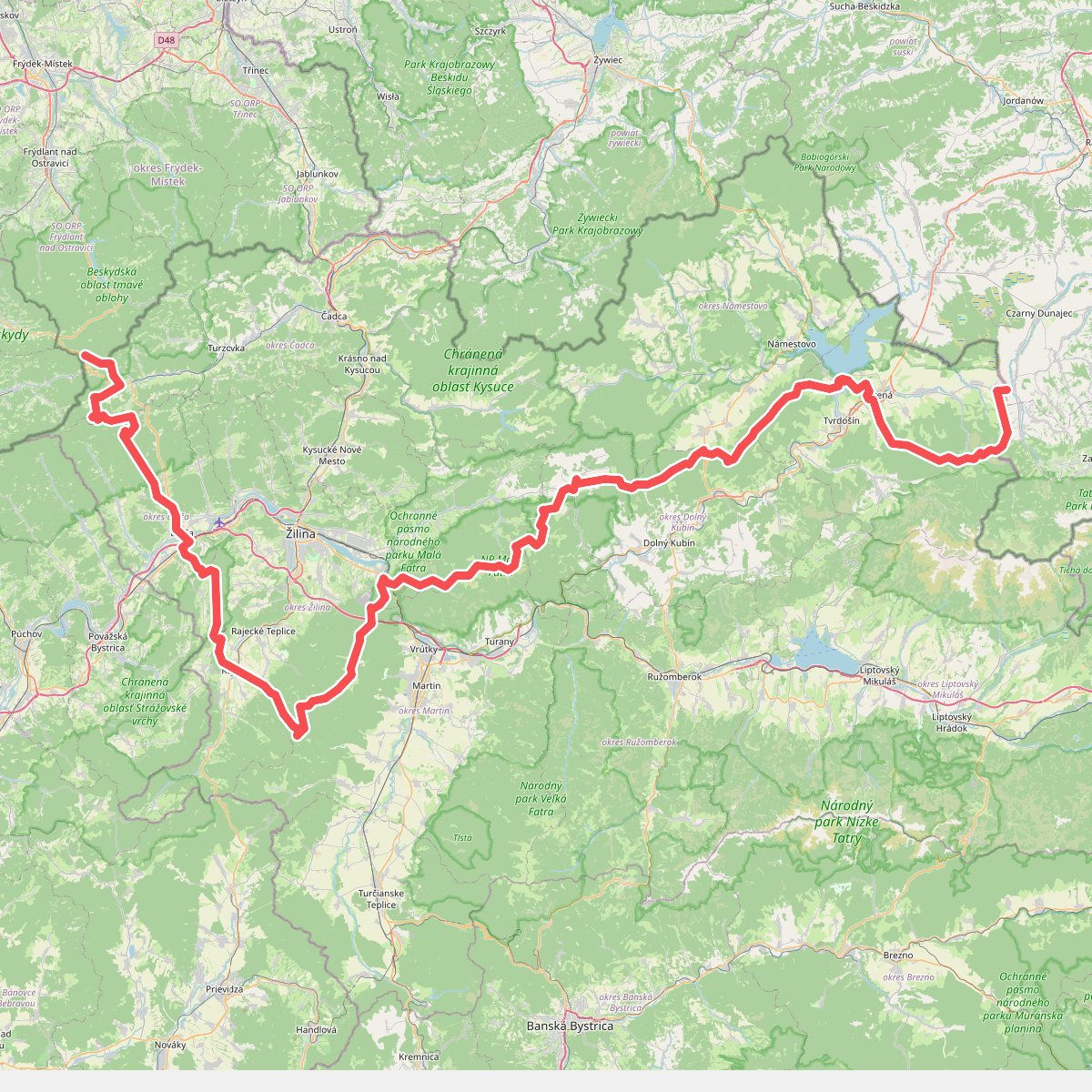 European long distance path E3 - part Slovakia (west)