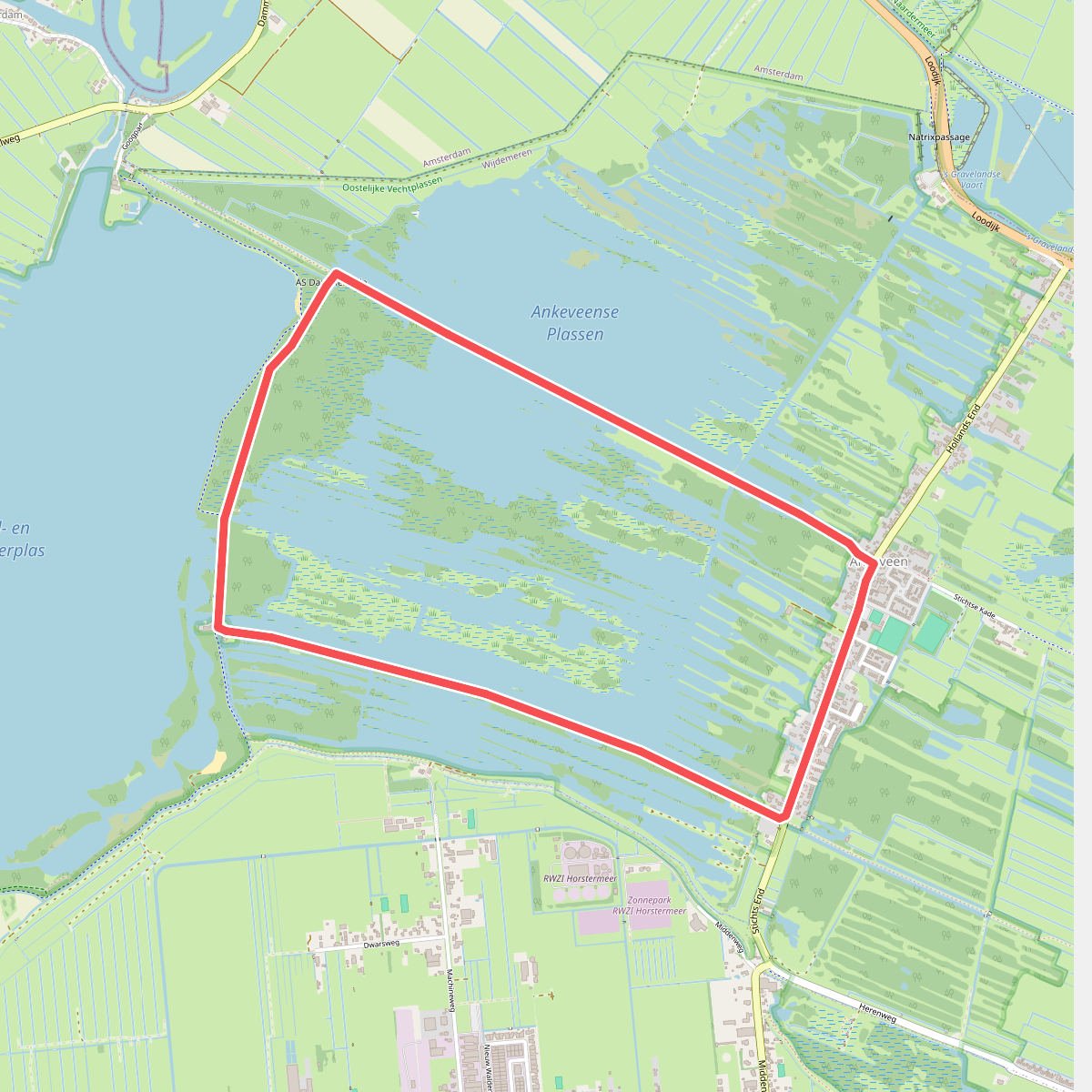 Dammerkaderoute (geel)