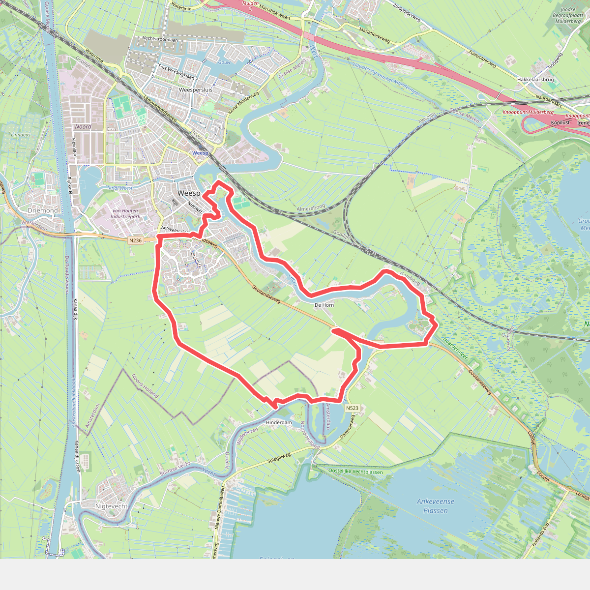 Aetsveldroute (groen)