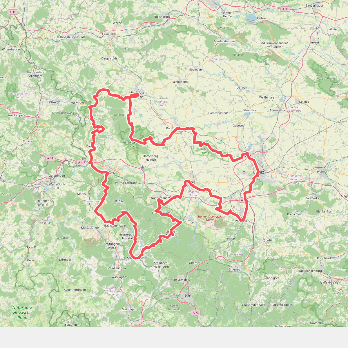 Lutherweg Thüringen - Westschlaufe