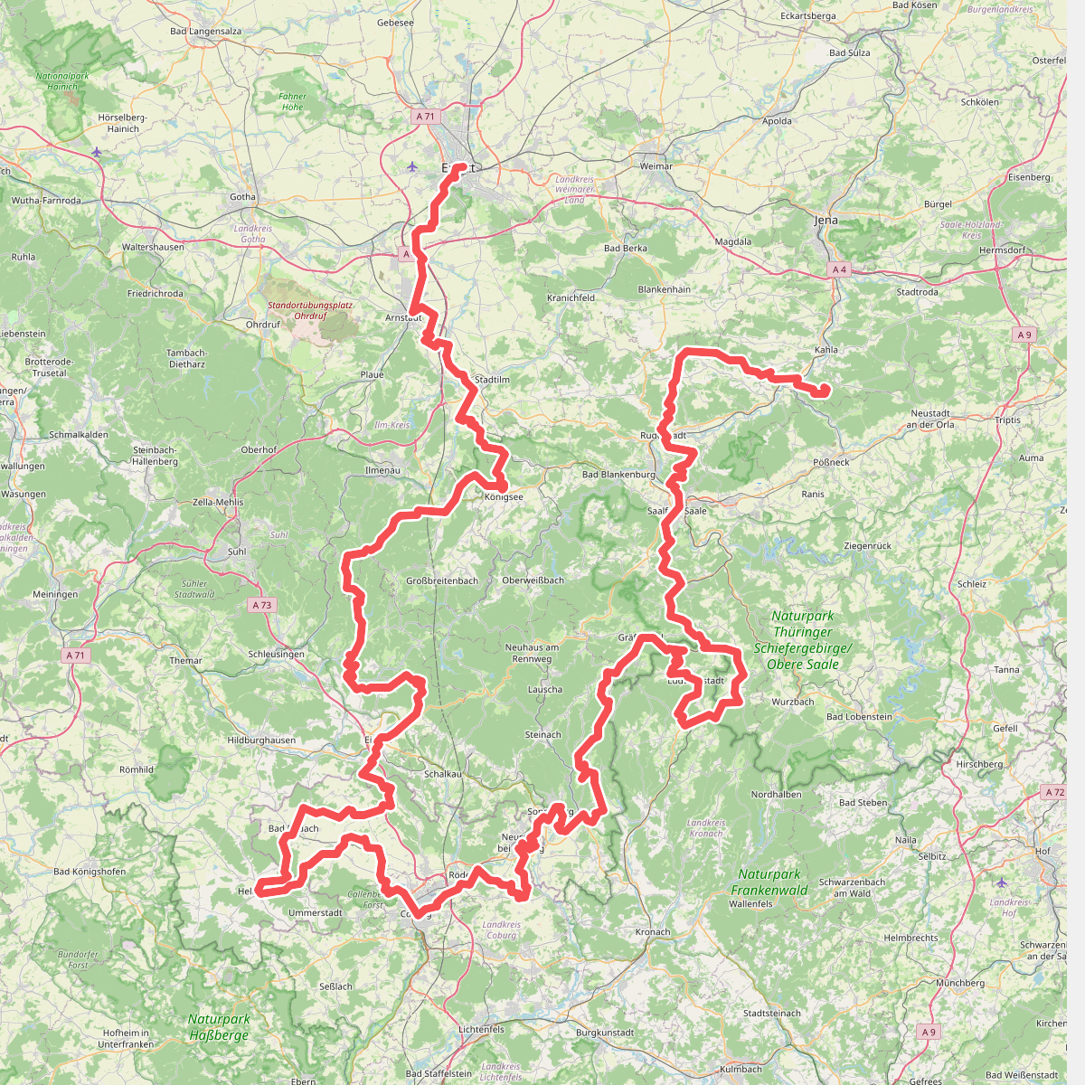 Lutherweg Thüringen - Südschlaufe