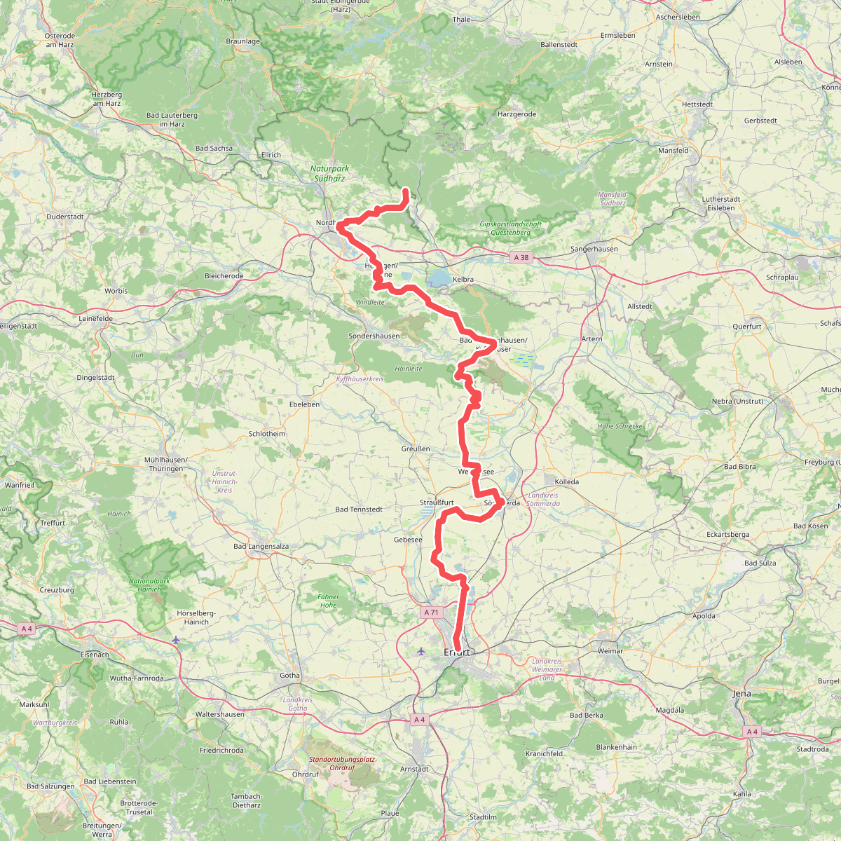 Lutherweg Thüringen - Nordroute