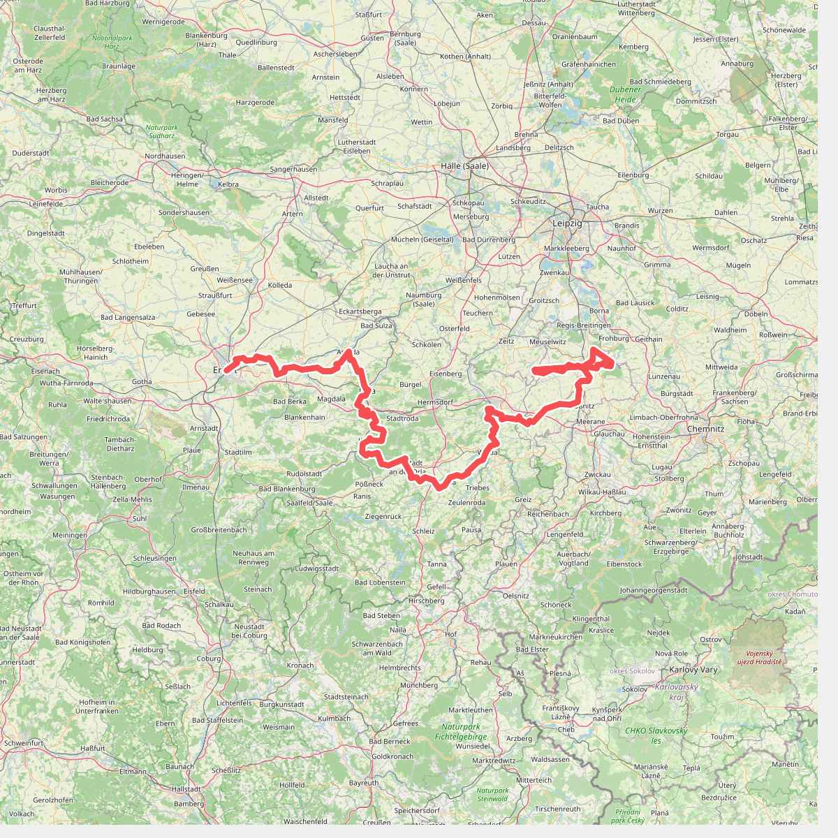Lutherweg Thüringen - Ostroute