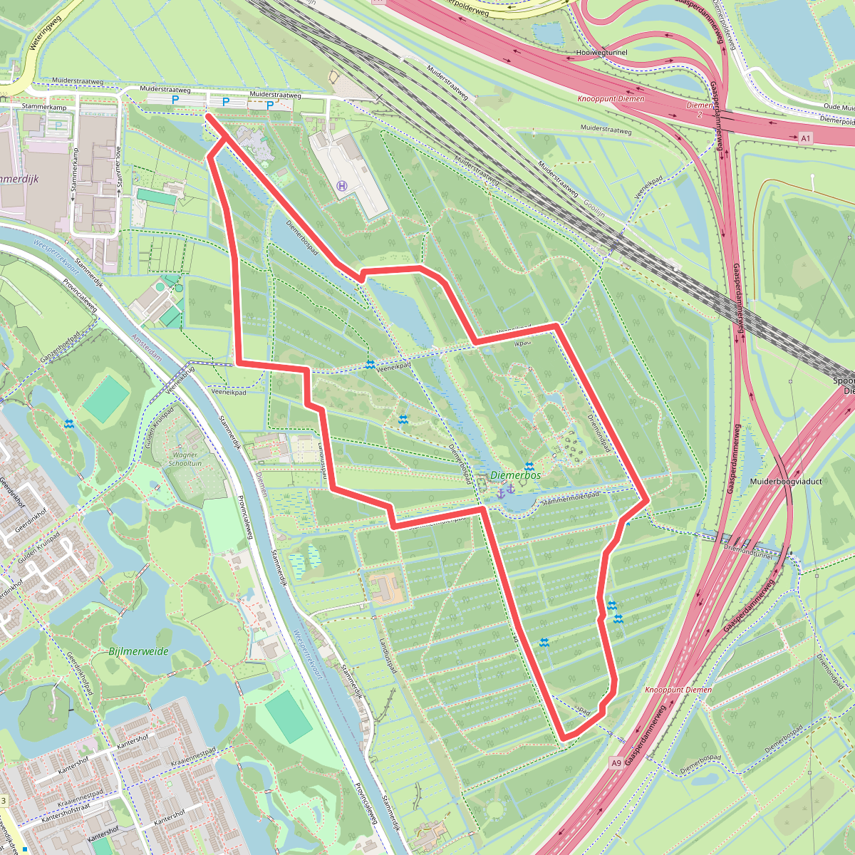 Veeneikroute (geel)