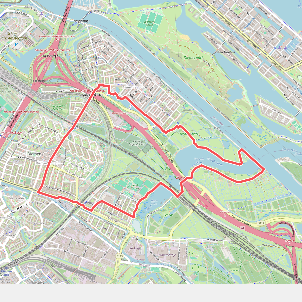 Oud-Diemenroute (oranje)