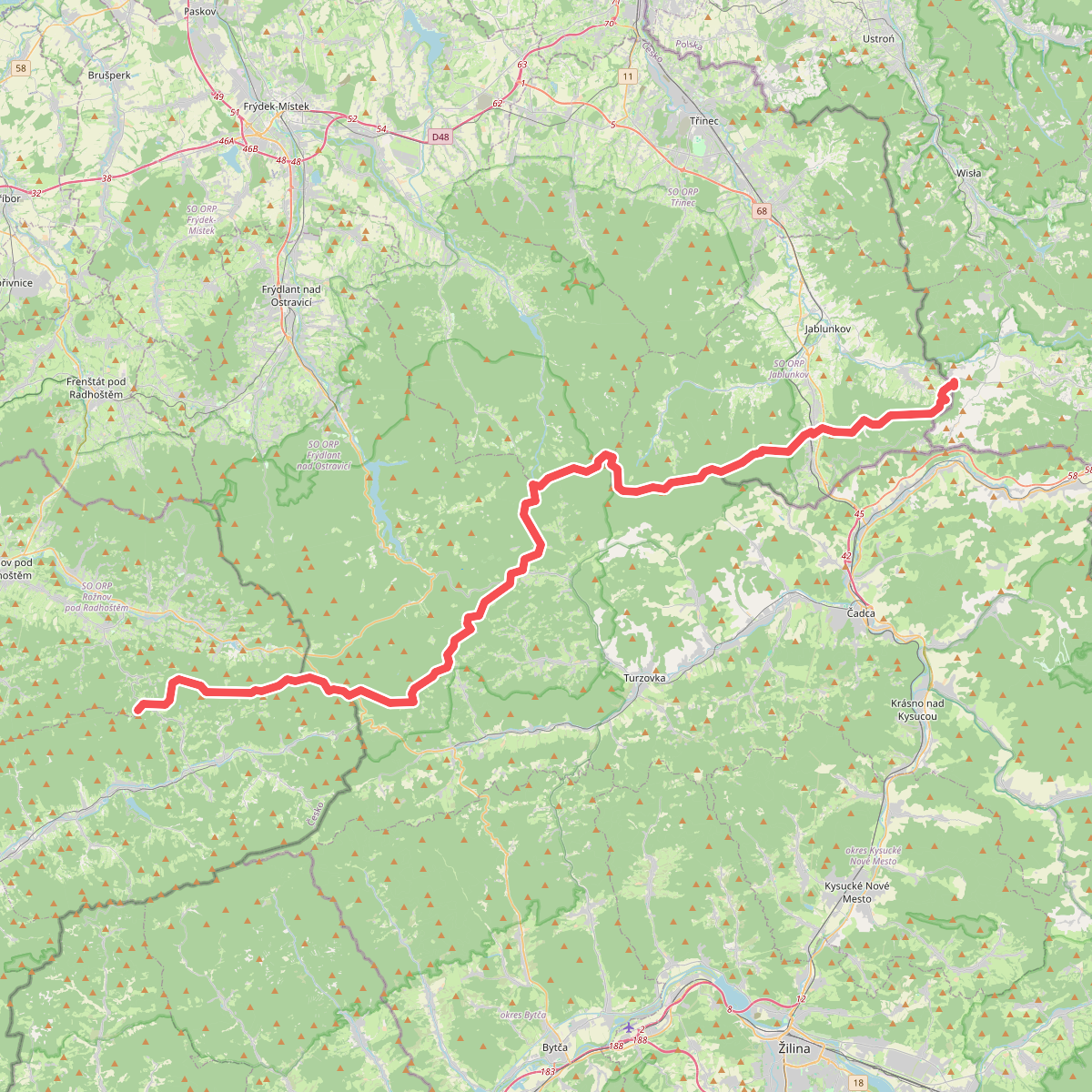 Via Czechia - Centrální (12. Moravskoslezské Beskydy)