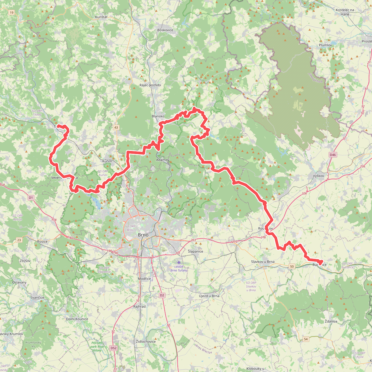 Via Czechia - Centrální (9. Brněnsko a Moravský kras)