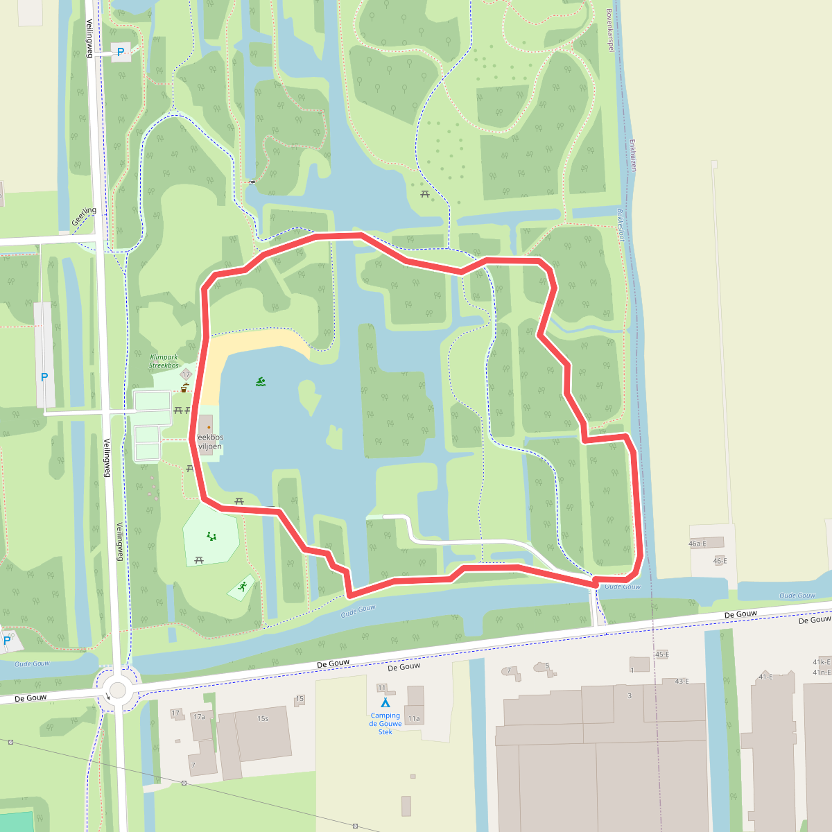 Ommetje Zwemplas (rood)