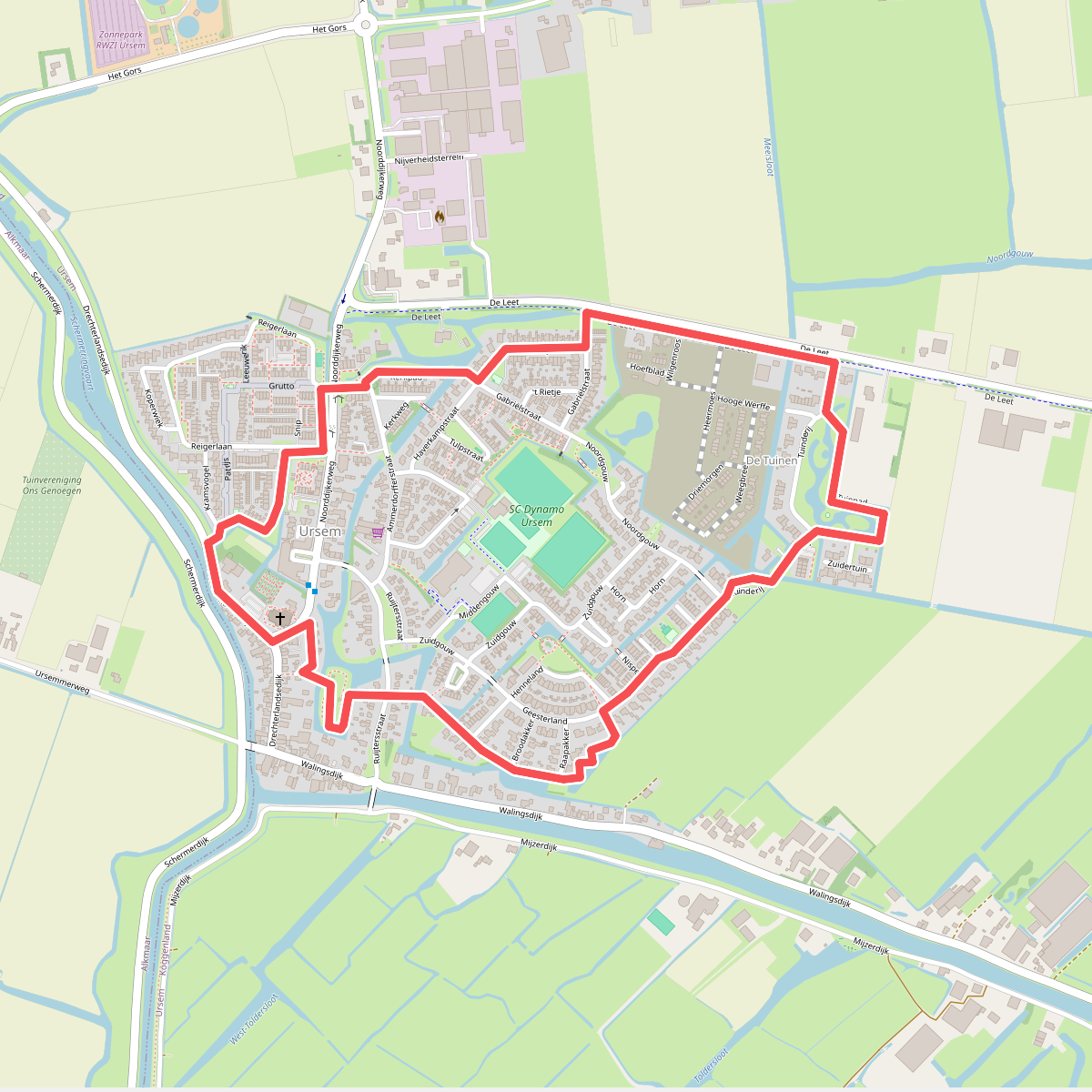 Urisheimroute (rood)