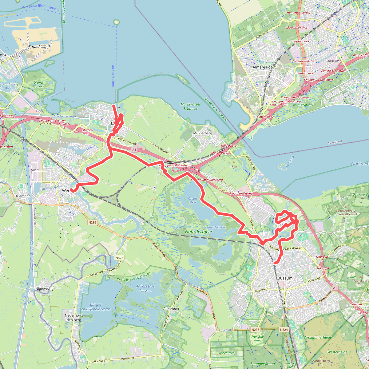 Weesp - Naarden-Bussum · Waterliniepad etappe 9