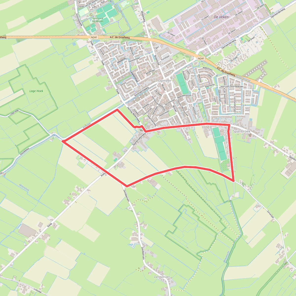 Grote Zomerdijkroute (rood)