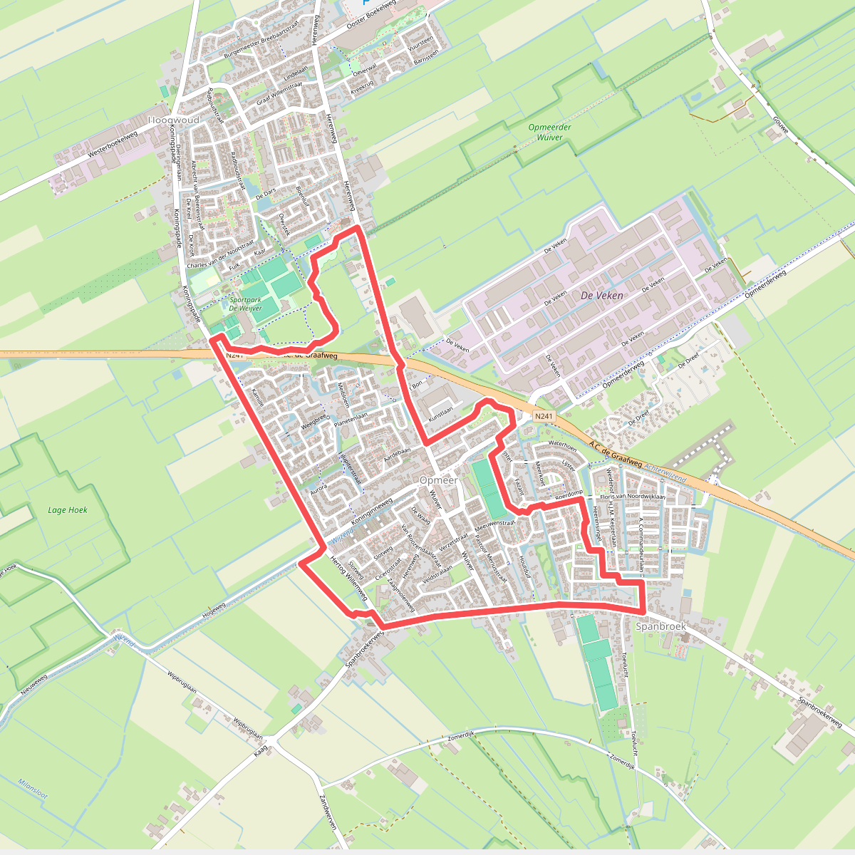 Ommetje Spanbroek- Opmeer (oranje)