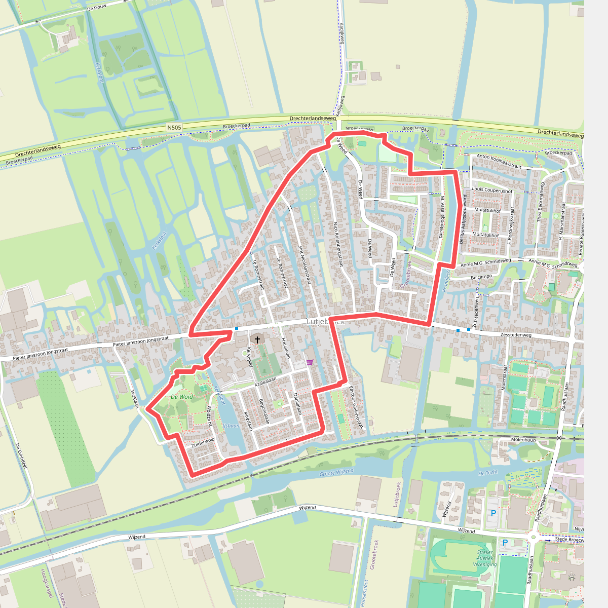 Littekebroekroute (paars)