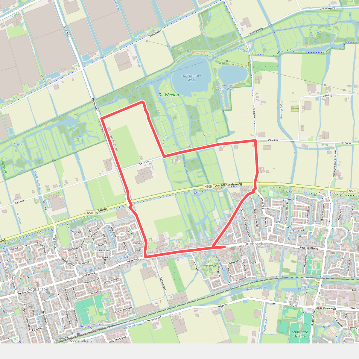 Kerkslootroute (geel)