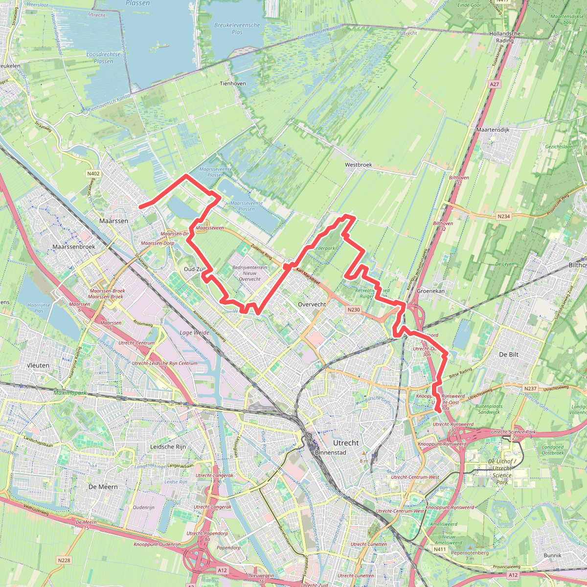 Maarsen - Utrecht, Archimedeslaan · Waterliniepad etappe 12
