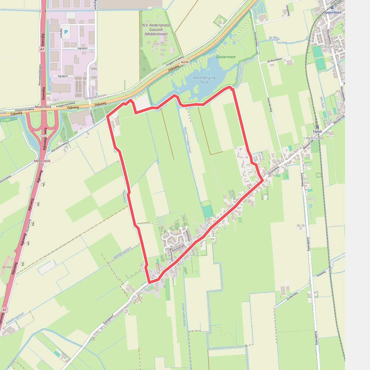Stolpboerderijroute (paars)