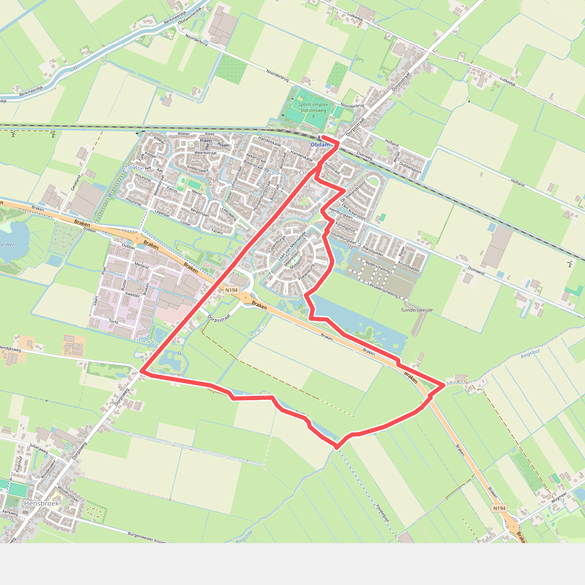 Weidemeerroute (geel)
